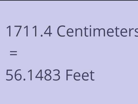 1711.4 CM TO FEET