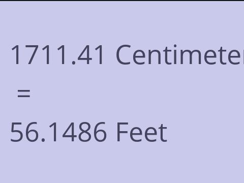 1711.41 CM TO FEET