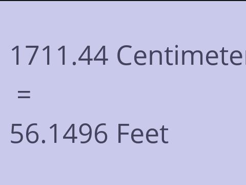 1711.44 CM TO FEET