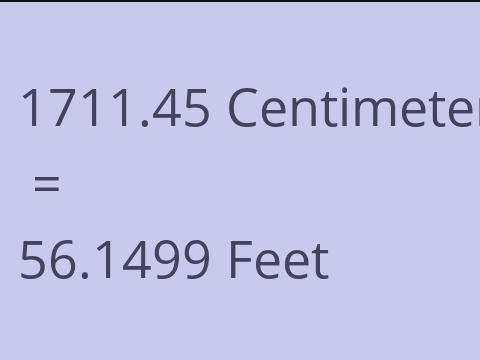 1711.45 CM TO FEET