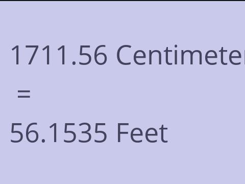 1711.56 CM TO FEET