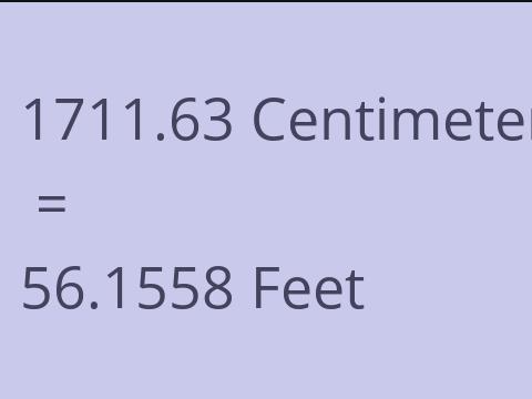 1711.63 CM TO FEET