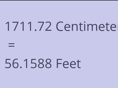 1711.72 CM TO FEET