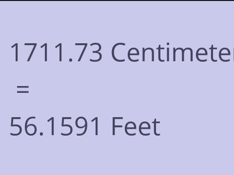 1711.73 CM TO FEET