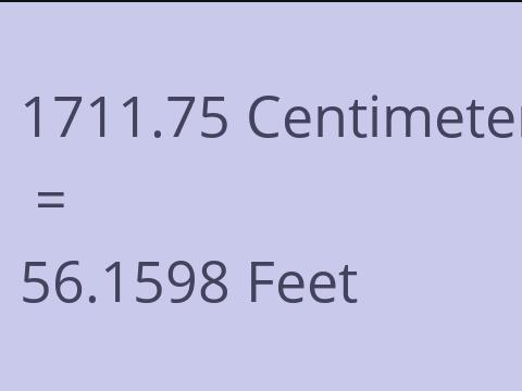 1711.75 CM TO FEET