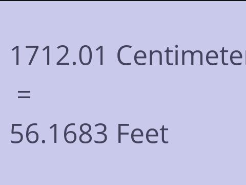 1712.01 CM TO FEET