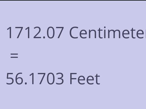 1712.07 CM TO FEET