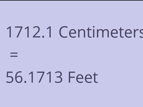 1712.1 CM TO FEET