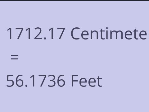 1712.17 CM TO FEET