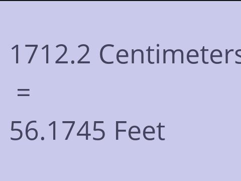 1712.2 CM TO FEET