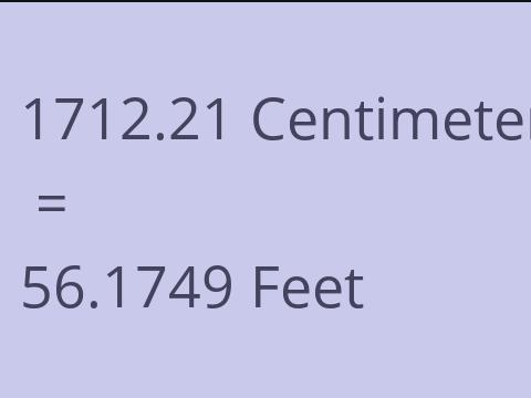 1712.21 CM TO FEET