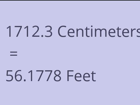 1712.3 CM TO FEET