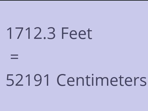 1712.3 FEET TO CM