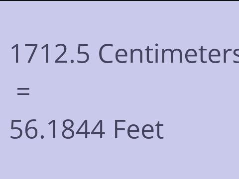 1712.5 CM TO FEET