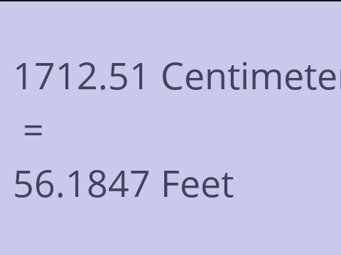 1712.51 CM TO FEET