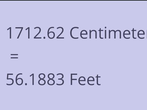 1712.62 CM TO FEET