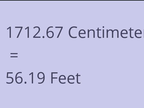 1712.67 CM TO FEET