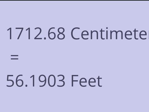 1712.68 CM TO FEET