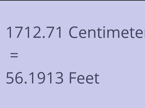 1712.71 CM TO FEET