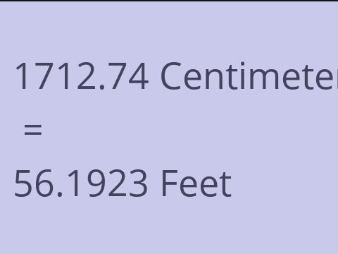 1712.74 CM TO FEET