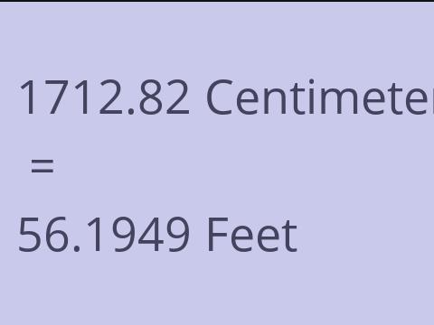 1712.82 CM TO FEET