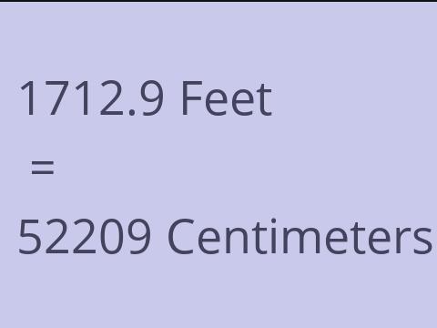 1712.9 FEET TO CM