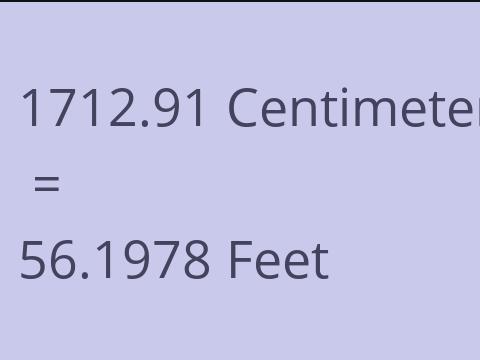 1712.91 CM TO FEET