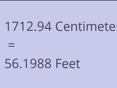 1712.94 CM TO FEET