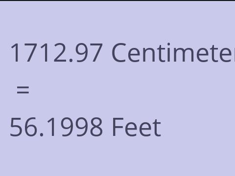 1712.97 CM TO FEET