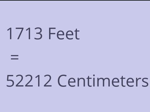 1713 FEET TO CM