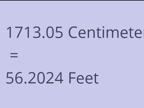 1713.05 CM TO FEET