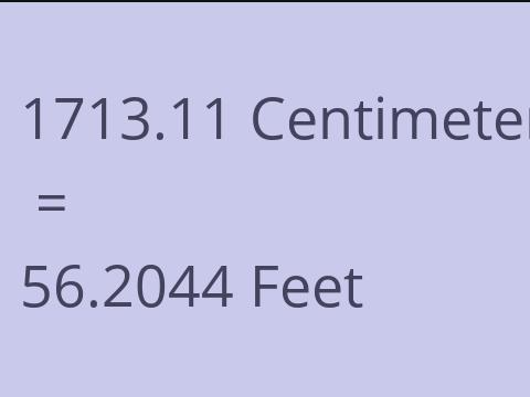 1713.11 CM TO FEET