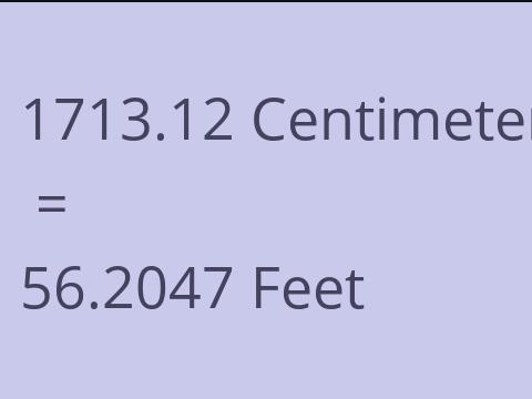 1713.12 CM TO FEET