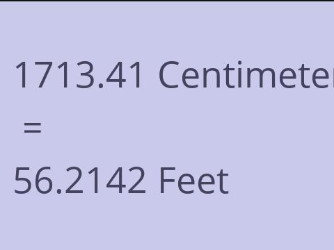 1713.41 CM TO FEET