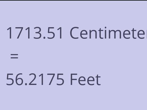 1713.51 CM TO FEET