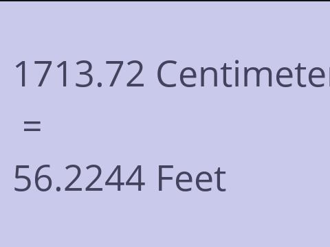 1713.72 CM TO FEET