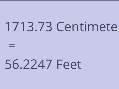 1713.73 CM TO FEET