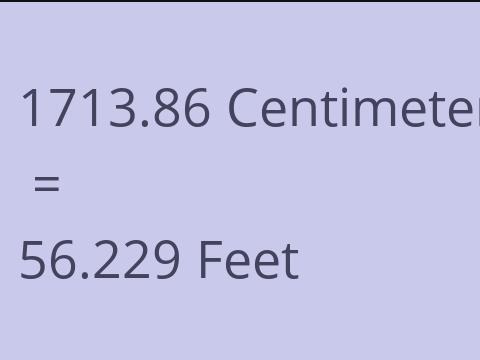 1713.86 CM TO FEET