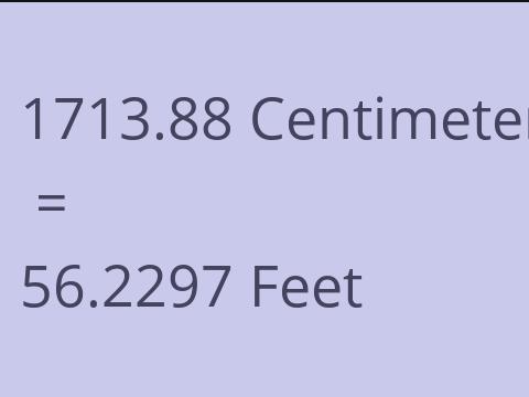 1713.88 CM TO FEET