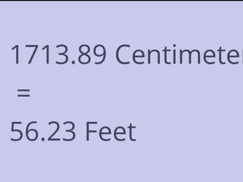 1713.89 CM TO FEET