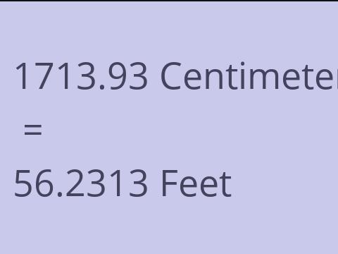 1713.93 CM TO FEET