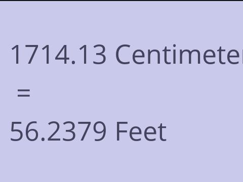 1714.13 CM TO FEET