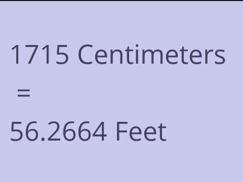 1715 CM TO FEET