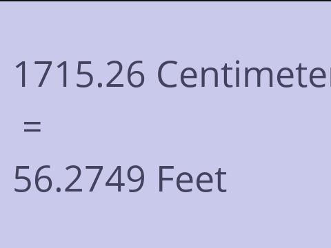 1715.26 CM TO FEET