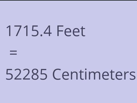 1715.4 FEET TO CM