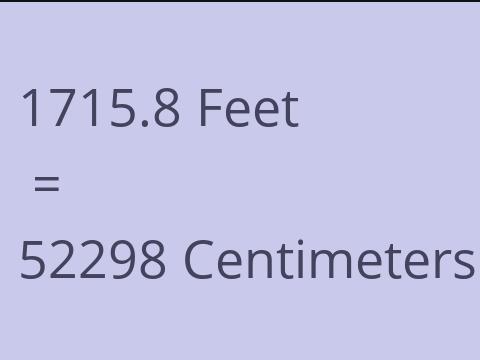 1715.8 FEET TO CM