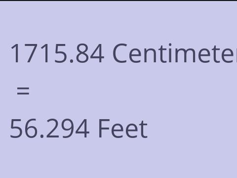 1715.84 CM TO FEET