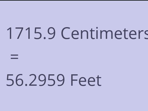 1715.9 CM TO FEET