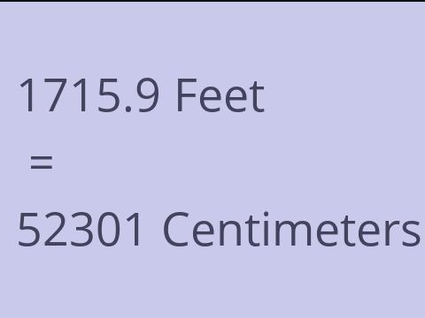 1715.9 FEET TO CM