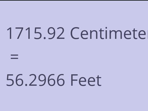 1715.92 CM TO FEET